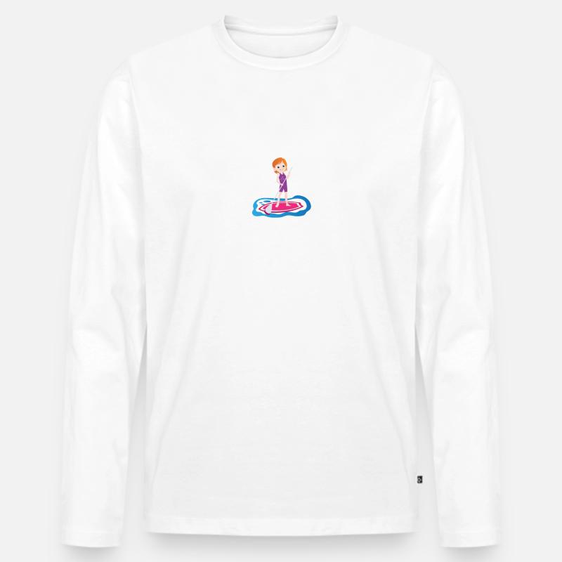 Empuriabrava EST 1967 SUP - Männer Premium Bio Langarmshirt - Weiß