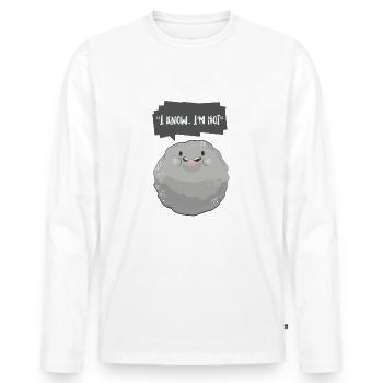 Kids Gift Planet Space galaxy sayings - Men's Premium Organic Long Sleeve Shirt - white - Front - Nico (187cm)