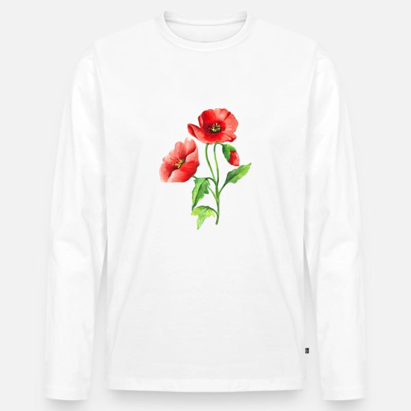 Maki - Männer Premium Bio Langarmshirt - Weiß