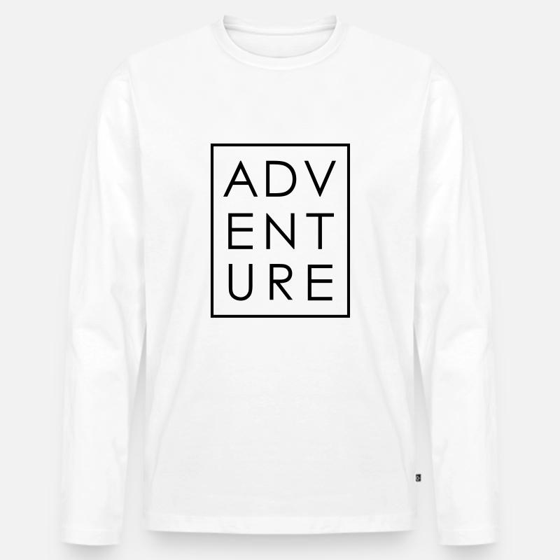 ADVENTURE - Männer Premium Bio Langarmshirt - Weiß