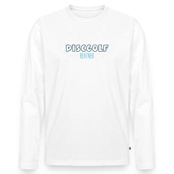 Discball Rentner Rente Ruhestand Discballer - Männer Premium Bio Langarmshirt - Weiß - Vorne - Nico (187cm)