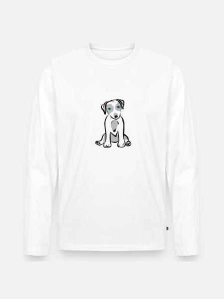 puppy - Men's Premium Organic Long Sleeve Shirt - white