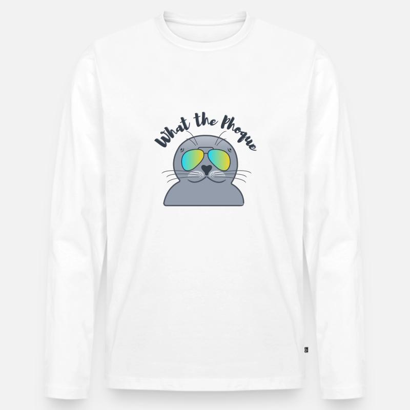 DICHTUNG - Männer Premium Bio Langarmshirt - Weiß