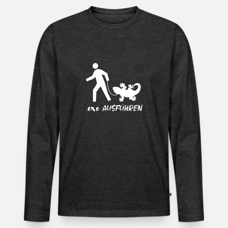 Exe Ausführen Admin Programmier Informatiker IT Männer Premium Bio Langarmshirt
