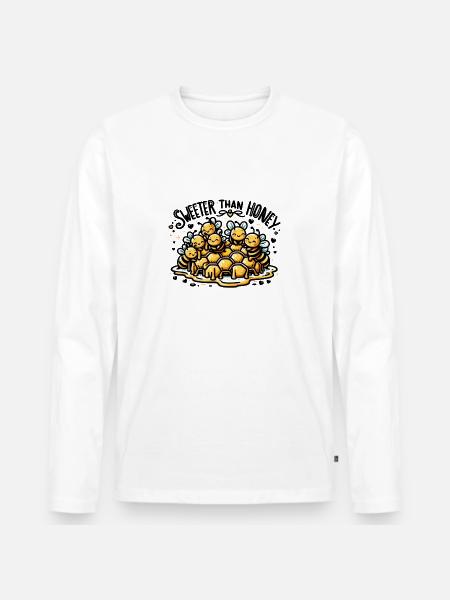 Sweeter than Honey - Men's Premium Organic Long Sleeve Shirt - white