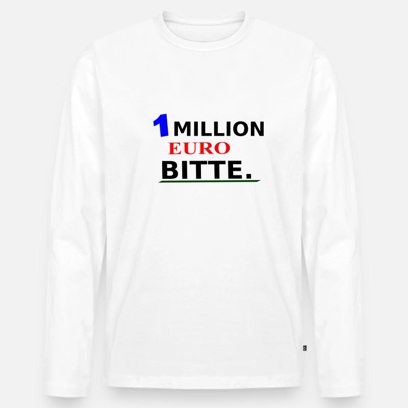 1 MILLION - Männer Premium Bio Langarmshirt - Weiß