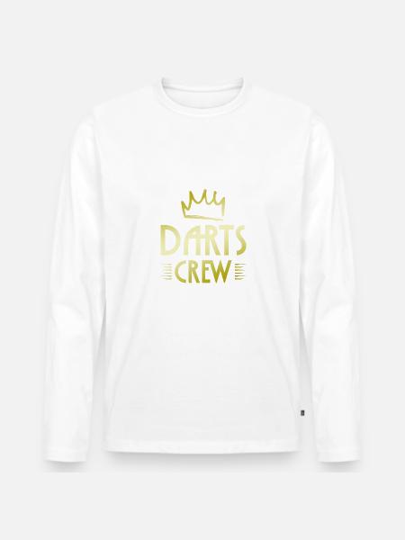 Darts Crew - Men's Premium Organic Long Sleeve Shirt - white