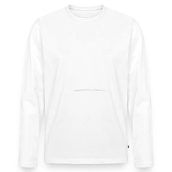 Innere Werte kann man nicht schminken - Männer Premium Bio Langarmshirt - Weiß - Vorne - Nico (187cm)