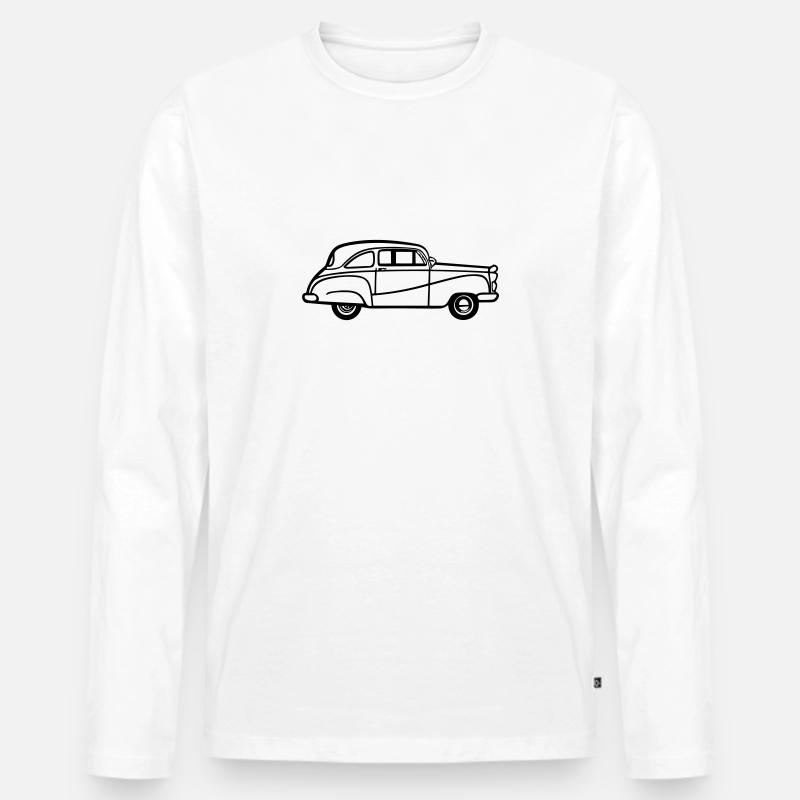 Auto - Männer Premium Bio Langarmshirt - Weiß