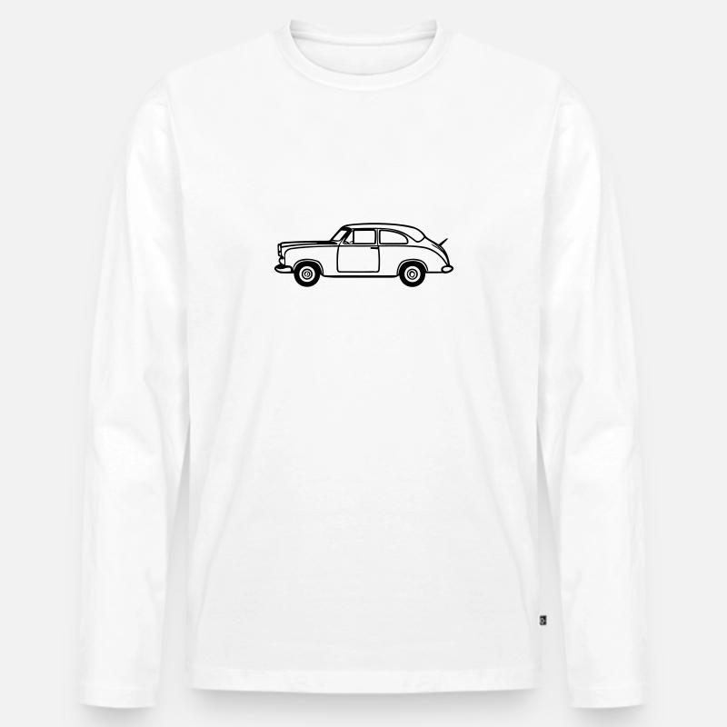 Auto - Männer Premium Bio Langarmshirt - Weiß