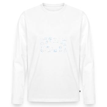 Mathe Was ist schwer zu verstehen Mathematiker - Männer Premium Bio Langarmshirt - Weiß - Vorne - Nico (187cm)