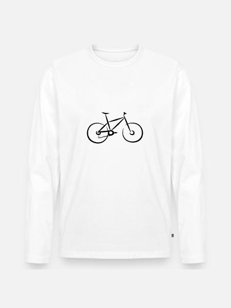Fahrrad, radfahren - Männer Premium Bio Langarmshirt - Weiß