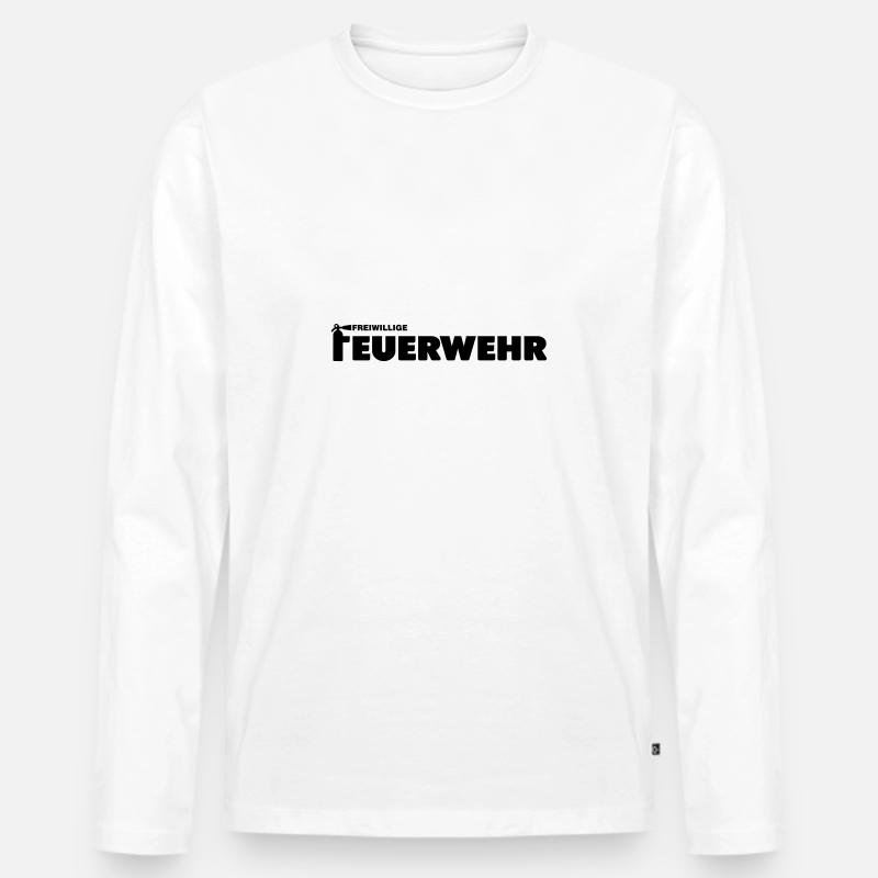 Freiwillige Feuerwehr - Männer Premium Bio Langarmshirt - Weiß