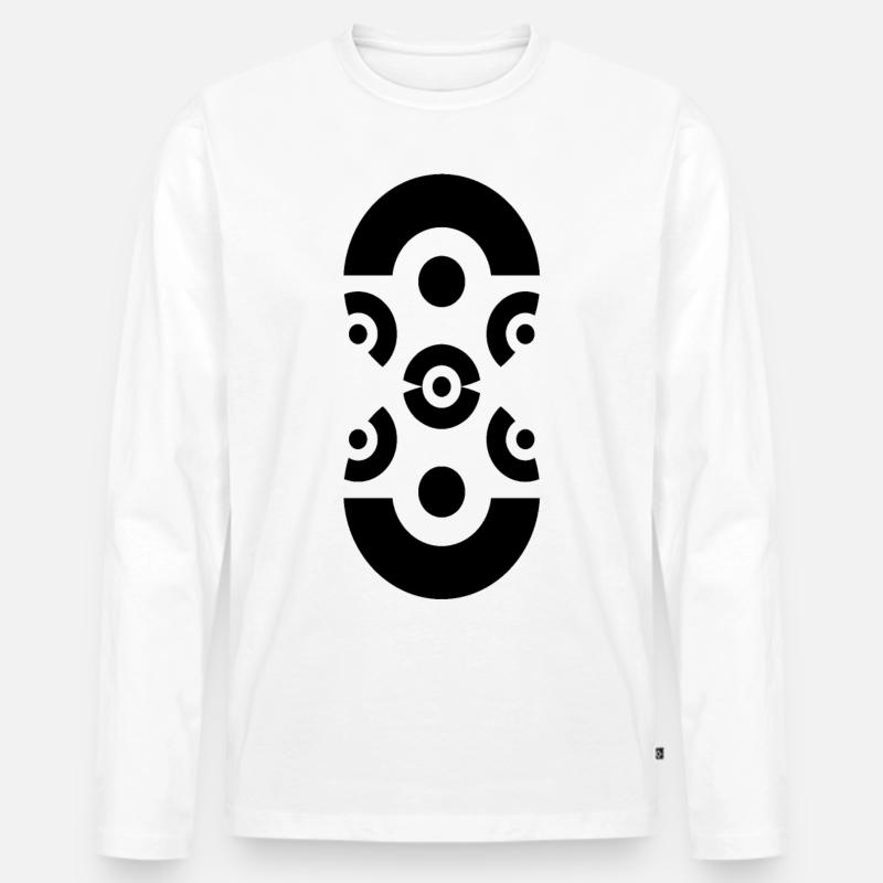 8 - Männer Premium Bio Langarmshirt - Weiß
