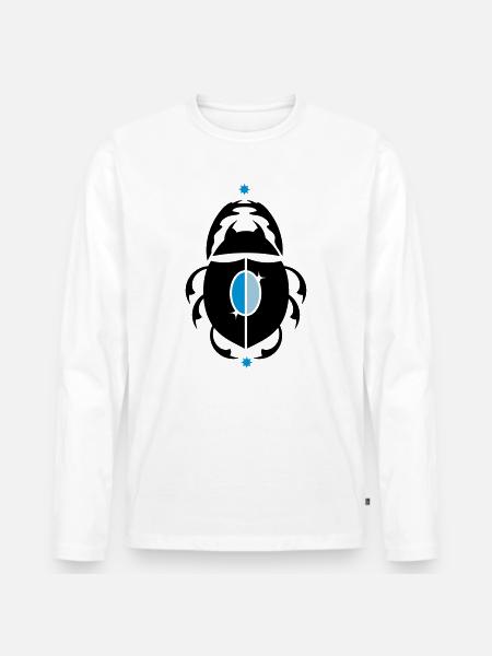 Skarabaeus Glückskäfer - Men's Premium Organic Long Sleeve Shirt - white