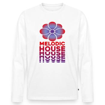 Melodische House-Musik - Männer Premium Bio Langarmshirt - Weiß - Vorne - Nico (187cm)