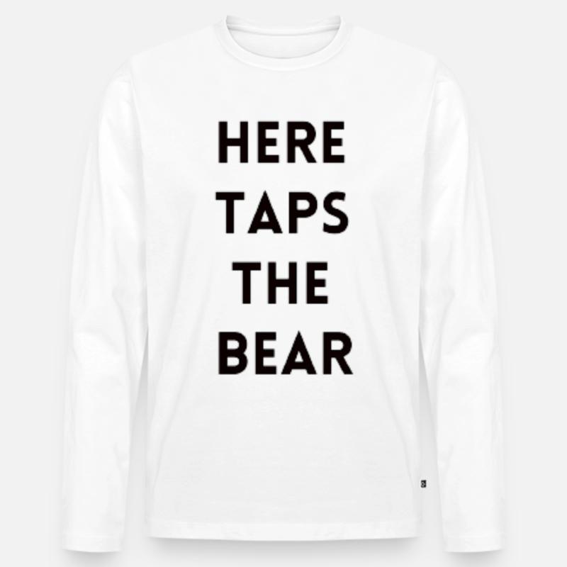 here taps the bear - Männer Premium Bio Langarmshirt - undefined
