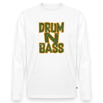 Drum n Bass DNB Army Green Rework - Männer Premium Bio Langarmshirt - Weiß - Vorne - Nico (187cm)