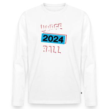 Dodgeball 2024 Dodgeballer Dodgeballspieler Spiel - Männer Premium Bio Langarmshirt - Weiß - Vorne - Nico (187cm)