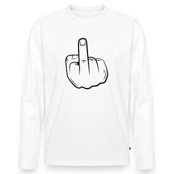 Majeur - T-shirt manches longues Premium bio Homme - blanc - Devant - Nico (187cm)