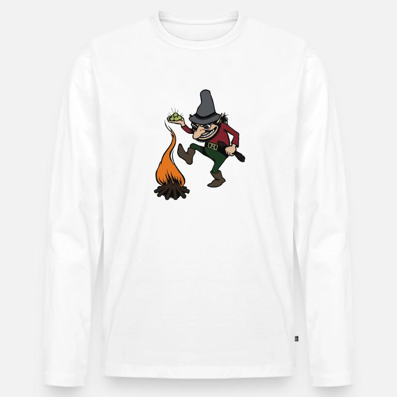 Rumpelstilzchen - Männer Premium Bio Langarmshirt - Weiß