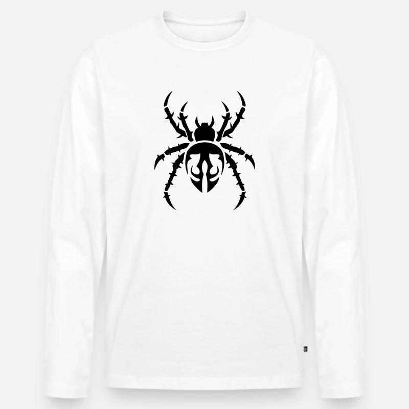 Stammesspinne 402 - Männer Premium Bio Langarmshirt - Weiß