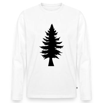 baum_3 - Men's Premium Organic Long Sleeve Shirt - white - Front - Nico (187cm)