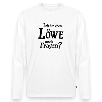 Sternzeichen Löwe - Männer Premium Bio Langarmshirt - Weiß - Vorne - Nico (187cm)