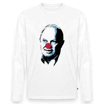 Clown Tshirt - Circus Clown Costume - Men's Premium Organic Long Sleeve Shirt - white - Front - Nico (187cm)
