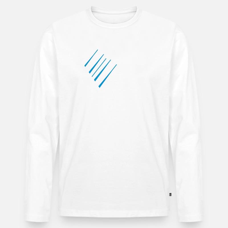 arcus wasser multicolour Geschenk - Männer Premium Bio Langarmshirt - Weiß