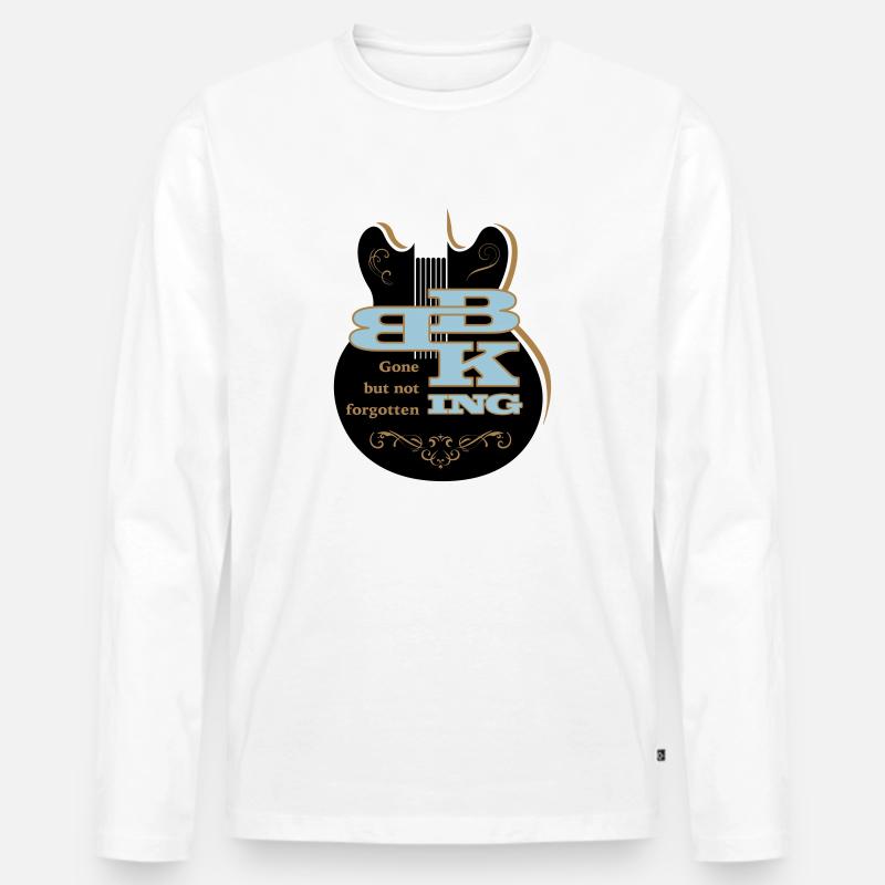 B.B. King - Männer Premium Bio Langarmshirt - Weiß