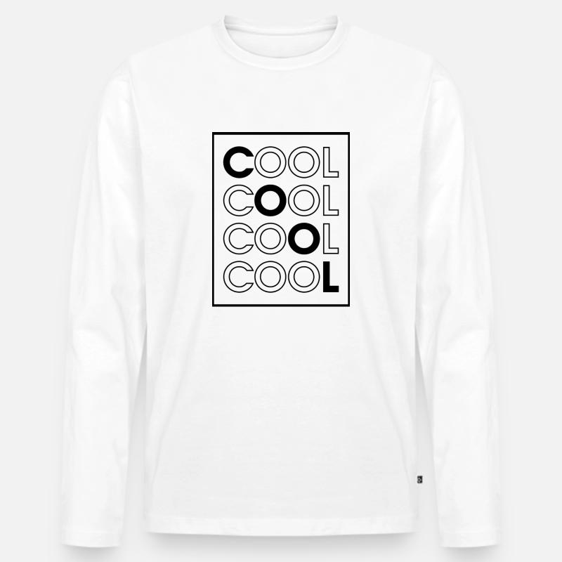 COOL COOL COOL COOL - Männer Premium Bio Langarmshirt - Weiß