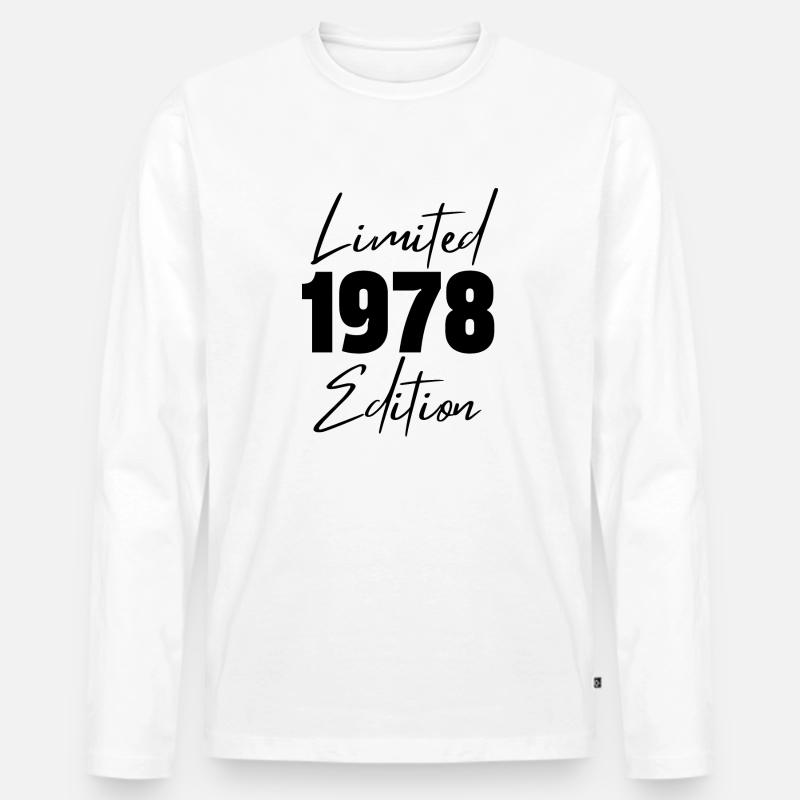 1978 Limited Edition - Männer Premium Bio Langarmshirt - Weiß