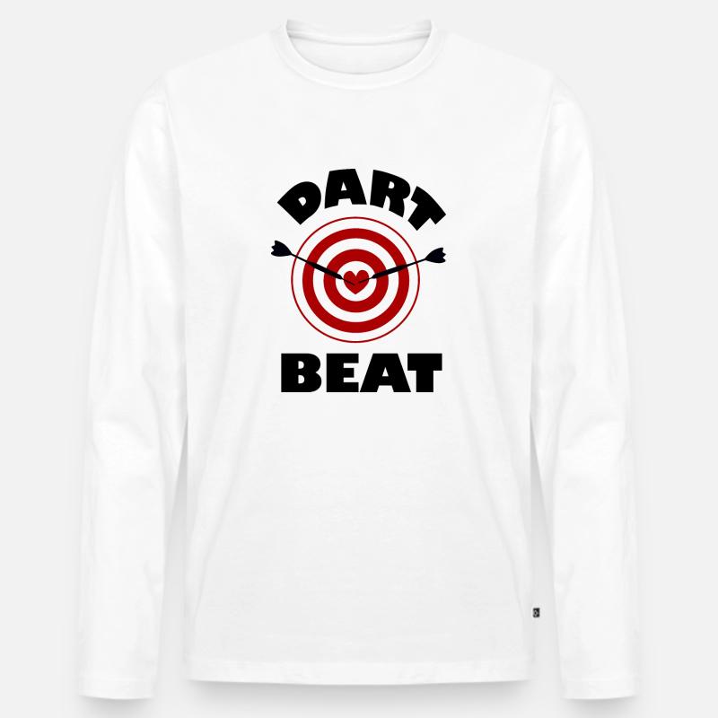 Dart Sport - Männer Premium Bio Langarmshirt - Weiß