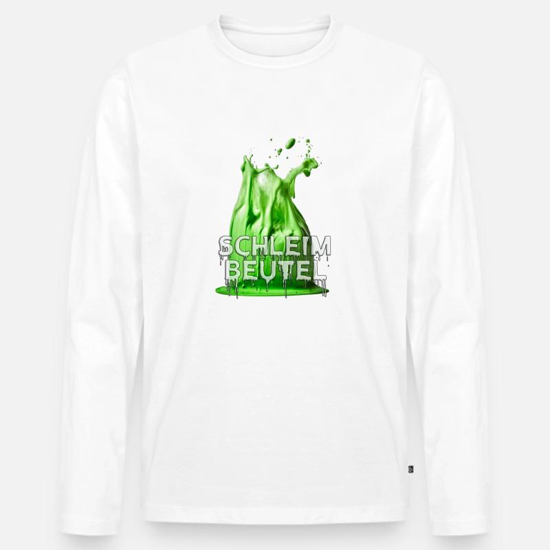 Schleimbeutel - Männer Premium Bio Langarmshirt - Weiß