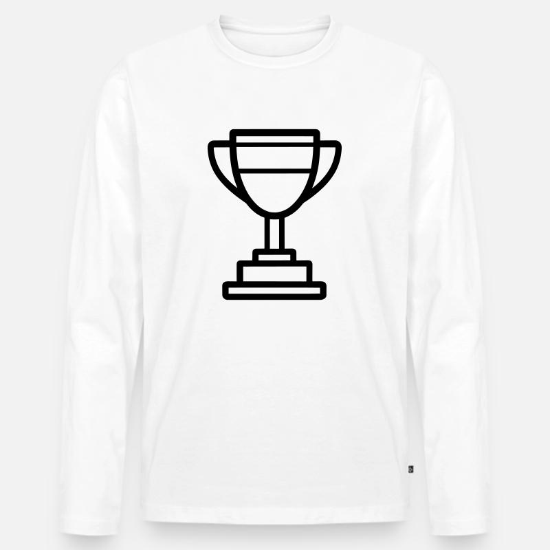 Trophäe - Männer Premium Bio Langarmshirt - Weiß