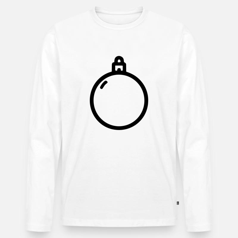 Weihnachtskugel - Männer Premium Bio Langarmshirt - Weiß