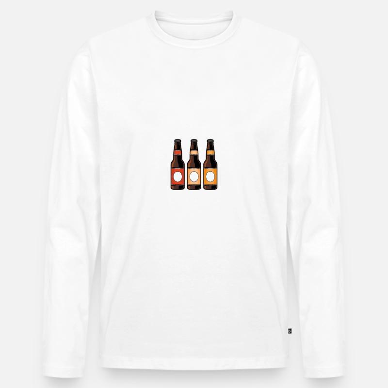 Er Heiratet - Männer Premium Bio Langarmshirt - Weiß