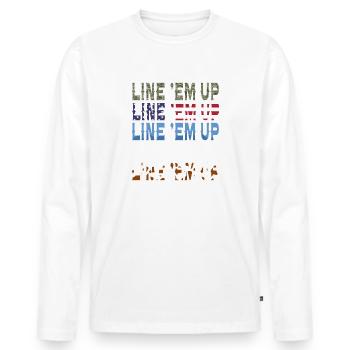 Howdy Country Southern Rodeo - Men's Premium Organic Long Sleeve Shirt - white - Front - Nico (187cm)