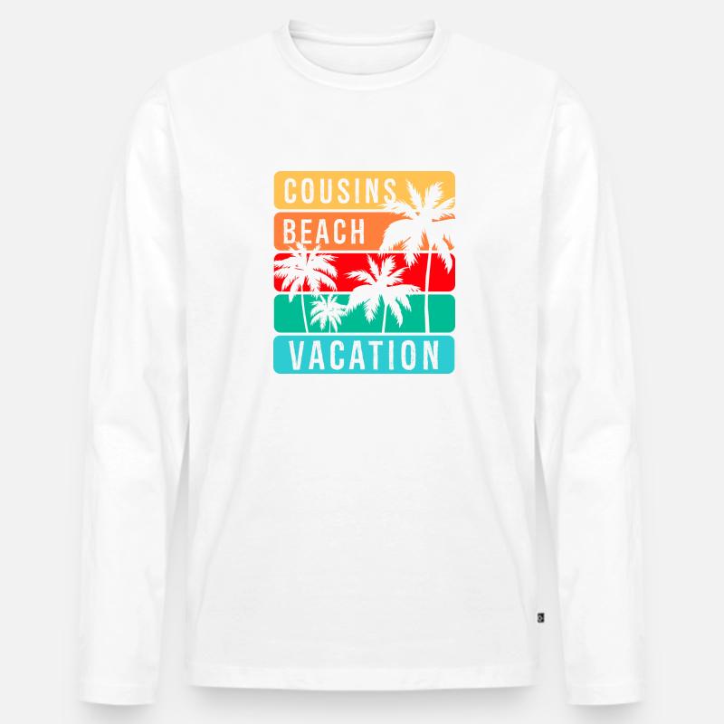 Cousins Beach - Männer Premium Bio Langarmshirt - undefined