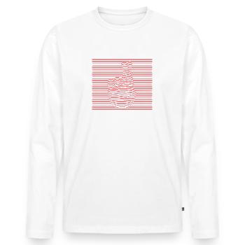 Fingers Crossed - Männer Premium Bio Langarmshirt - Weiß - Vorne - Nico (187cm)