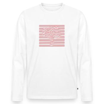 Thumbs Down - Männer Premium Bio Langarmshirt - Weiß - Vorne - Nico (187cm)