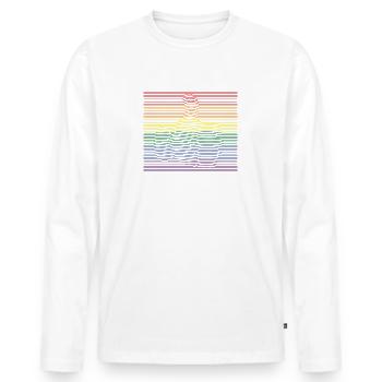 Thumbs Up bunt - Männer Premium Bio Langarmshirt - Weiß - Vorne - Nico (187cm)