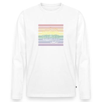 Fist Bump LGBTQ - Männer Premium Bio Langarmshirt - Weiß - Vorne - Nico (187cm)