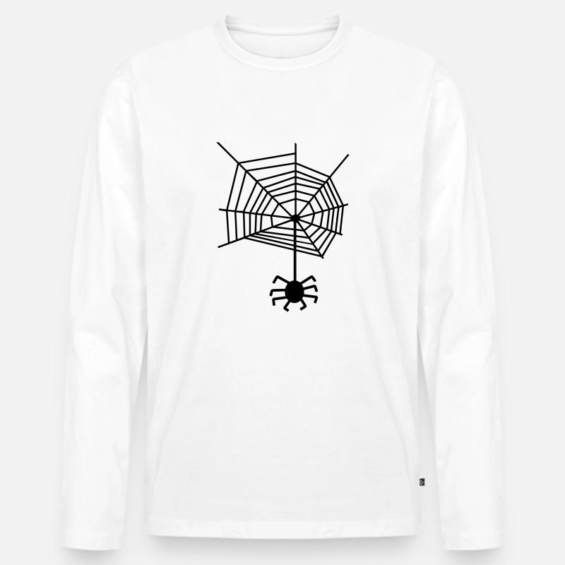 Spider web spiderweb Spider - Men's Premium Organic Long Sleeve Shirt - white