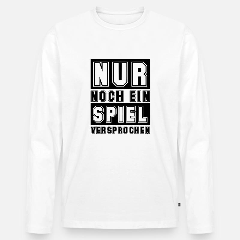 Nur noch ein Spiel - Männer Premium Bio Langarmshirt - Weiß