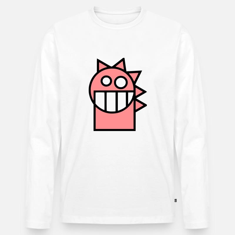 Drachen - Männer Premium Bio Langarmshirt - Weiß