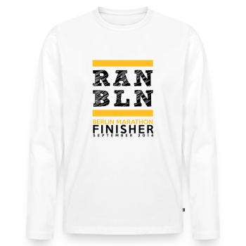 Berlin Marathon Finisher - Männer Premium Bio Langarmshirt - Weiß - Vorne - Nico (187cm)