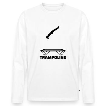 Trampoline - Men's Premium Organic Long Sleeve Shirt - white - Front - Nico (187cm)