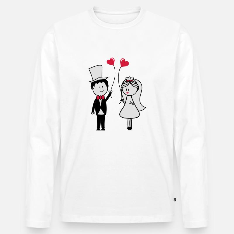 ehepaar_002 - Männer Premium Bio Langarmshirt - Weiß